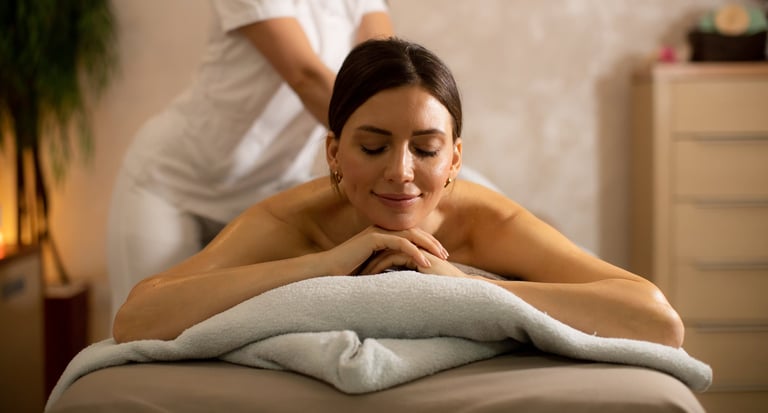 Wellness massage treatment for body texture and tone