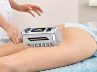 Therapist performing professional body treatment session